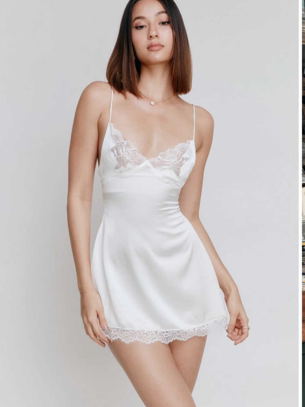 Cherie Attire Aisha mini dress in size Small AND Beulah bridal robe (one size)